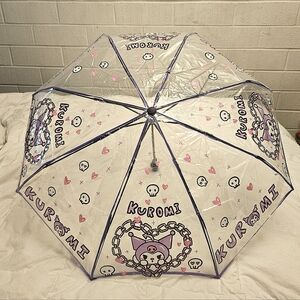 Sanrio Kuromi Hearts & Skulls Hello Kitty Umbrella Kids / Adult Clear Umbrella